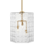 Reddick Pendant - Warm Brass / Clear