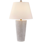 James Table Lamp - Distressed White / White