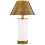 Molly Rechargeable Table Lamp - White / Brass