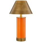 Molly Rechargeable Table Lamp - Orange / Brass