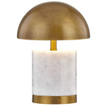Cora Rechargeable Table Lamp - Brass / Marble