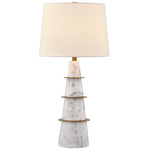 Duffield Table Lamp - Marble / White