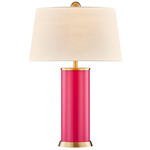 Melissa Table Lamp - Fuschia / White