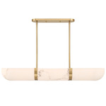 Chalfont Linear Chandelier - Warm Brass / Alabaster