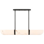 Chalfont Linear Chandelier - Matte Black / Alabaster