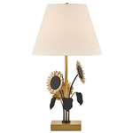 Amelia Table Lamp - Brass / Black / White
