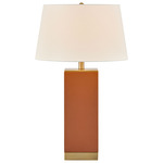Max Table Lamp - Honey Brown / White
