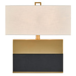 Oliver Table Lamp - Honey Brown / Black / White