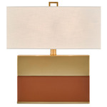 Oliver Table Lamp - Honey Brown / Brown / White
