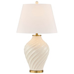 Viola Table Lamp - White / White