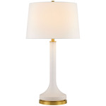 Miramar Table Lamp - Warm Brass / White