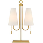 Wilkes Table Lamp - Warm Brass / White