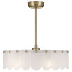 Ashton LED Ceiling Fandelier - Noble Brass / Frosted