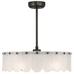 Ashton LED Ceiling Fandelier - Mediterranean Bronze / Frosted