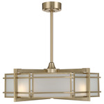 Canterbury LED Ceiling Fandelier - Noble Brass / Frosted