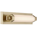 Parker Bathroom Vanity Light - Noble Brass / White Opal