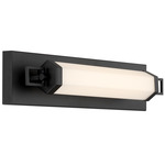 Parker Bathroom Vanity Light - Black Lustre / White Opal