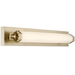 Parker Bathroom Vanity Light - Noble Brass / White Opal