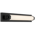 Parker Bathroom Vanity Light - Black Lustre / White Opal