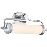 Keller Bathroom Vanity Light - Chrome / White Opal