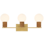 Jarrell Bathroom Vanity Light - Warm Brass / White Opal