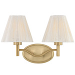 Rosa Bathroom Vanity Light - Noble Brass / White