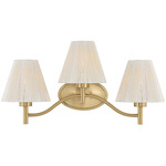 Rosa Bathroom Vanity Light - Noble Brass / White
