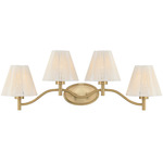 Rosa Bathroom Vanity Light - Noble Brass / White