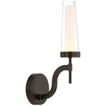 Butler Wall Sconce - Mediterranean Bronze / White Opal