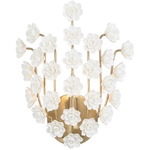 Flores Wall Sconce - Noble Brass / White