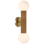 Jarrell Wall Sconce - Warm Brass / White Opal