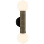 Jarrell Wall Sconce - Matte Black / White Opal