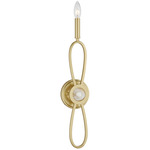 Minette Wall Sconce - Spun Gold / Glass
