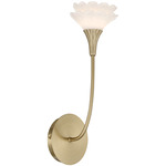 Florena Wall Sconce - Noble Brass / White Opal