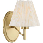 Rosa Wall Sconce - Noble Brass / White