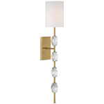 Sebring Wall Sconce - Warm Brass / White