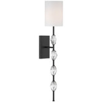 Sebring Wall Sconce - Matte Black / White
