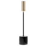 Carolina Color-Select Portable Table Lamp - Jet Black / Brushed Brass