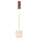 Carolina Color-Select Portable Table Lamp - Ivory / Brushed Bronze