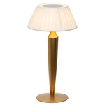 Flaminia Portable Color-Select Table Lamp - Matte Gold / White