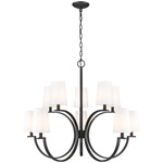 Cordelia Chandelier - Matte Black / White