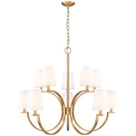 Cordelia Chandelier - Modern Gold / White