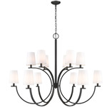 Cordelia Chandelier - Matte Black / White