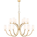 Cordelia Chandelier - Modern Gold / White