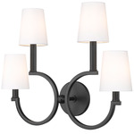 Cordelia Wall Sconce - Matte Black / White