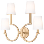 Cordelia Wall Sconce - Modern Gold / White