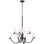 Cordelia Chandelier - Matte Black / White