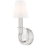 Tova Wall Sconce - Brushed Nickel / White