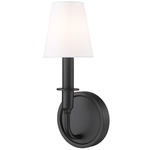 Tova Wall Sconce - Matte Black / White