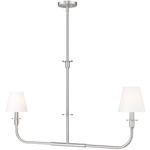 Tova Linear Chandelier - Brushed Nickel / White